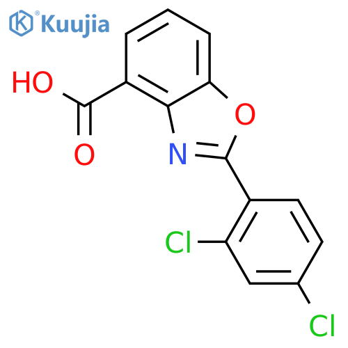 4-Benzoxazolecarboxylic acid, 2-(2,4-dichlorophenyl)- structure