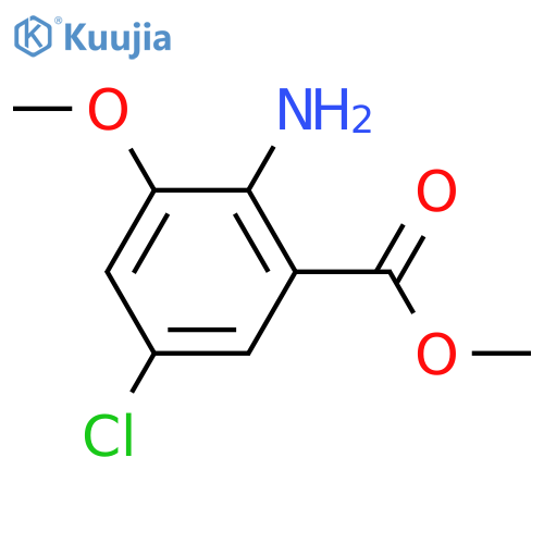 methyl 2-amino-5-chloro-3-methoxybenzoate structure