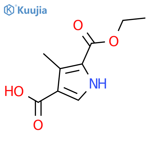 3-methyl-1H-Pyrrole-2,4-dicarboxylic acid 2-ethyl ester structure