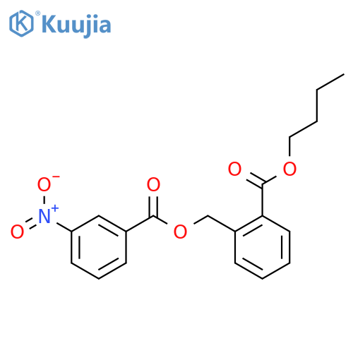 Benzoic acid, 2-[[(3-nitrobenzoyl)oxy]methyl]-, butyl ester structure