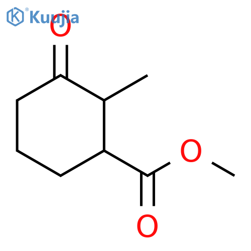Cyclohexanecarboxylic acid, 2-methyl-3-oxo-, methyl ester structure