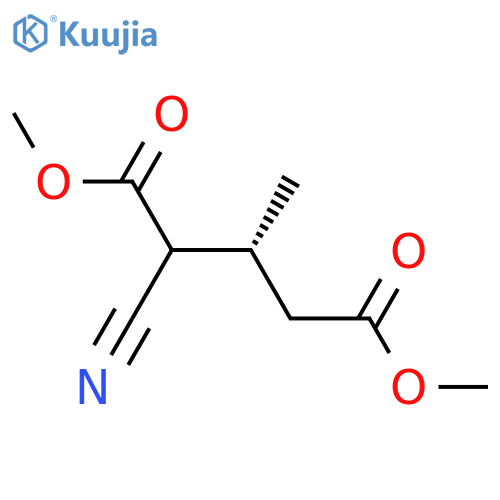 Pentanedioic acid,2-cyano-3-methyl-, 1,5-dimethyl ester, (3R)- structure