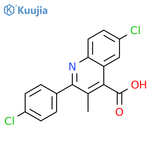 6-Chloro-2-(4-chlorophenyl)-3-methylquinoline-4-carboxylic acid structure