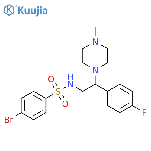 4-bromo-N-2-(4-fluorophenyl)-2-(4-methylpiperazin-1-yl)ethylbenzene-1-sulfonamide structure