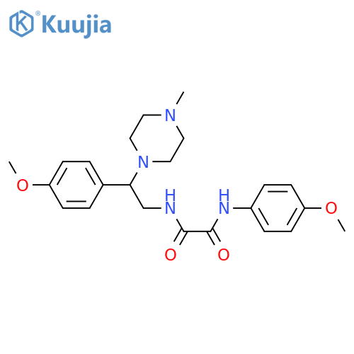 N'-(4-methoxyphenyl)-N-2-(4-methoxyphenyl)-2-(4-methylpiperazin-1-yl)ethylethanediamide structure