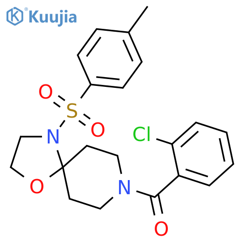 8-(2-chlorobenzoyl)-4-(4-methylbenzenesulfonyl)-1-oxa-4,8-diazaspiro4.5decane structure