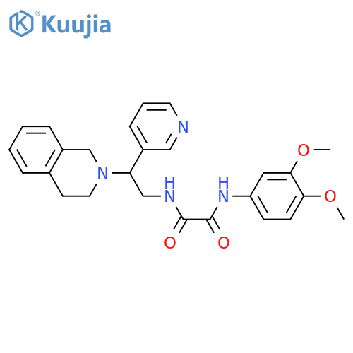 N-(3,4-dimethoxyphenyl)-N'-2-(pyridin-3-yl)-2-(1,2,3,4-tetrahydroisoquinolin-2-yl)ethylethanediamide structure