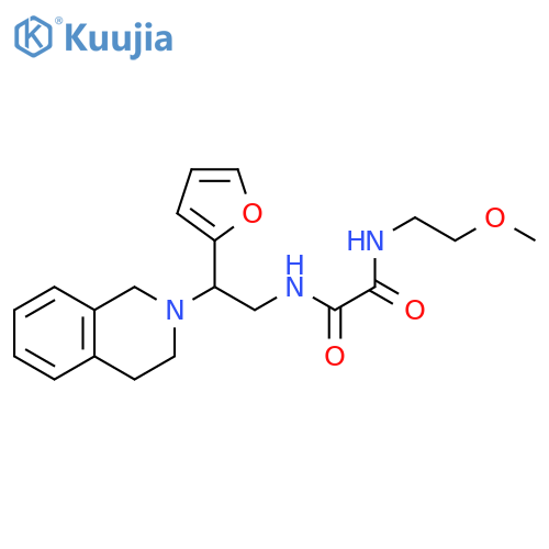N'-2-(furan-2-yl)-2-(1,2,3,4-tetrahydroisoquinolin-2-yl)ethyl-N-(2-methoxyethyl)ethanediamide structure