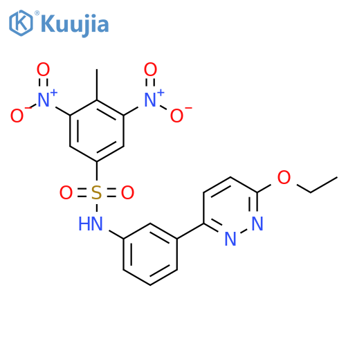 N-3-(6-ethoxypyridazin-3-yl)phenyl-4-methyl-3,5-dinitrobenzene-1-sulfonamide structure