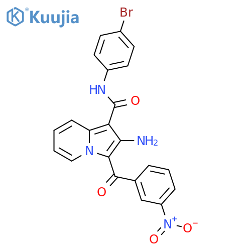 2-amino-N-(4-bromophenyl)-3-(3-nitrobenzoyl)indolizine-1-carboxamide structure
