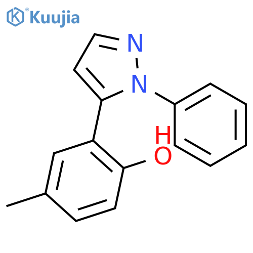 Phenol,4-methyl-2-(1-phenyl-1H-pyrazol-5-yl)- structure