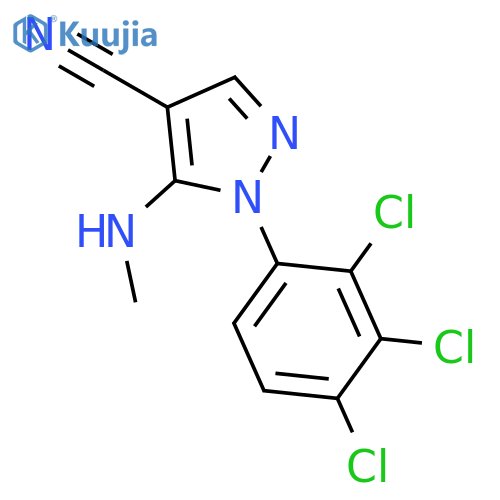 1H-Pyrazole-4-carbonitrile, 5-(methylamino)-1-(2,3,4-trichlorophenyl)- structure
