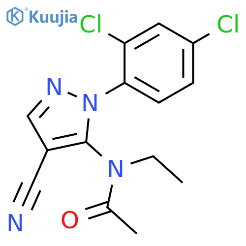 Acetamide, N-[4-cyano-1-(2,4-dichlorophenyl)-1H-pyrazol-5-yl]-N-ethyl- structure