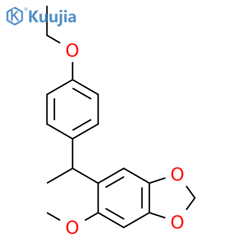 5-(1-(4-Ethoxyphenyl)ethyl)-6-methoxy-1,3-benzodioxole structure