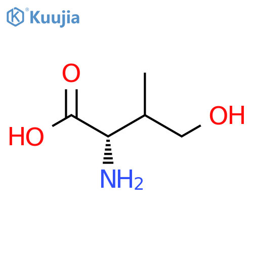 (2S)-2-amino-4-hydroxy-3-methylbutanoic acid structure