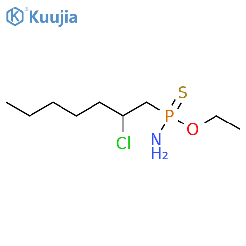 Phosphonamidothioic acid, P-(2-chloroheptyl)-, O-ethyl ester structure