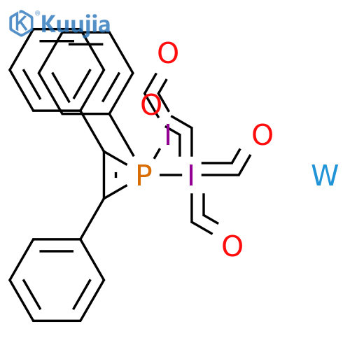 TUNGSTEN, TETRACARBONYLDIIODO(1,2,3-TRIPHENYL-1H-PHOSPHIRENE)- structure