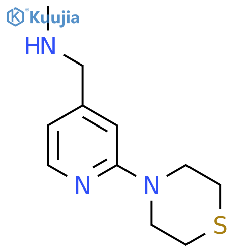 N-methyl-(2-thiomorpholinopyrid-4-yl)methylamine structure