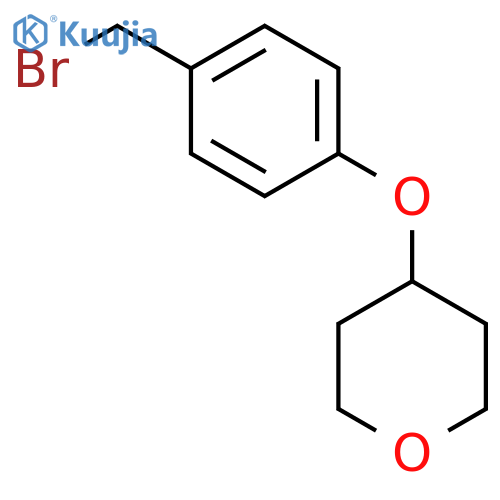 2H-Pyran,4-[4-(bromomethyl)phenoxy]tetrahydro- structure