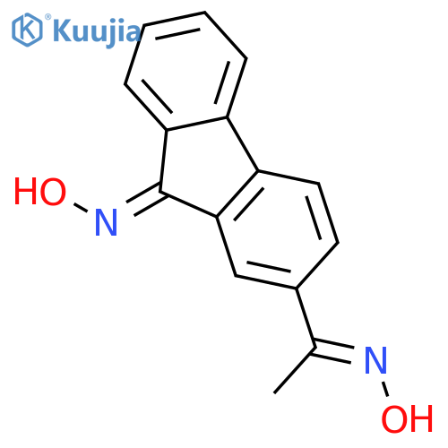 9H-FLUOREN-9-ONE, 2-[1-(HYDROXYIMINO)ETHYL]-, OXIME structure