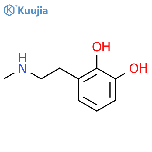 3-2-(methylamino)ethylbenzene-1,2-diol structure