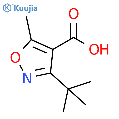 3-tert-butyl-5-methyl-1,2-oxazole-4-carboxylic acid structure