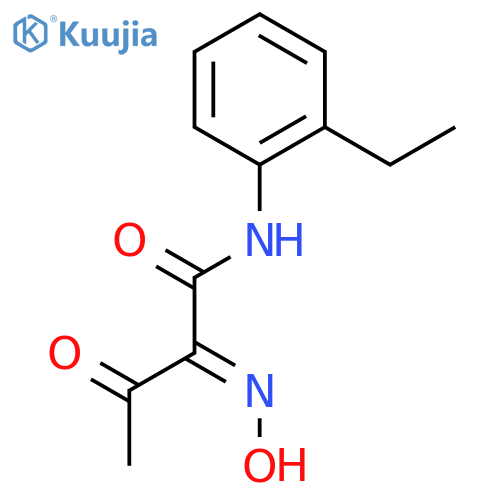 (2E)-N-(2-ethylphenyl)-2-(hydroxyimino)-3-oxobutanamide structure