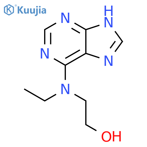 2-[ethyl(7H-purin-6-yl)amino]ethanol structure
