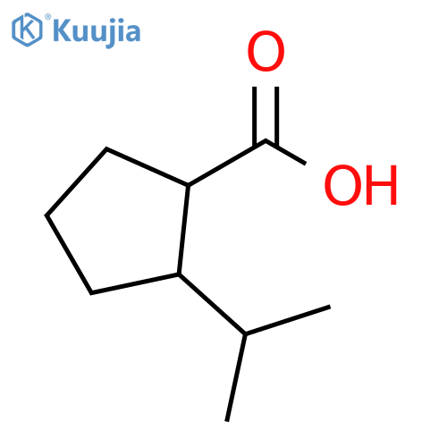 Cyclopentanecarboxylic acid, 2-(1-methylethyl)- structure