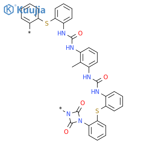 Poly[(2,4-dioxo-1,3-diazetidine-1,3-diyl)phenylenethiophenyleneiminocarbonylimino(methyl-1,3-phenylene)iminocarbonyliminophenylenethiophenylene] structure