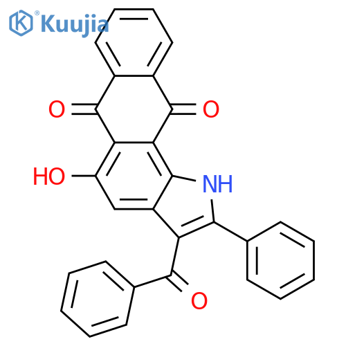 1H-NAPHTH[2,3-G]INDOLE-6,11-DIONE, 3-BENZOYL-5-HYDROXY-2-PHENYL- structure