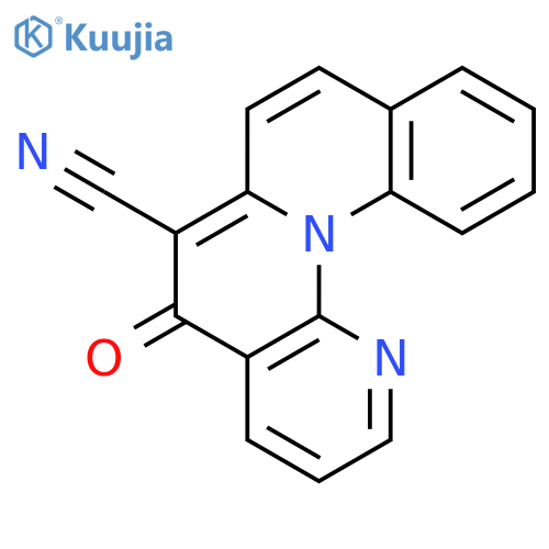 5H-Quino[1,2-a][1,8]naphthyridine-6-carbonitrile, 5-oxo- structure
