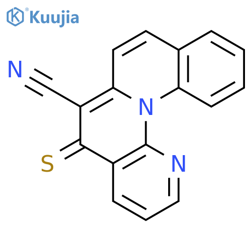 5H-Quino[1,2-a][1,8]naphthyridine-6-carbonitrile, 5-thioxo- structure