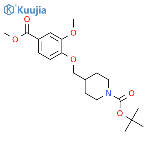 tert-Butyl 4-2-methoxy-4-(methoxycarbonyl)-phenoxymethylpiperidine-1-carboxylate structure