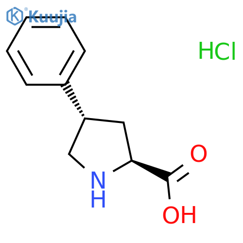 (2S,4S)-4-phenylpyrrolidine-2-carboxylic acid hydrochloride structure