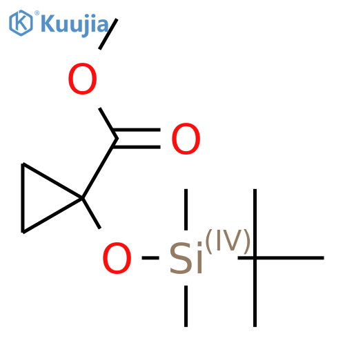 Methyl 1-(t-butyldimethylsiloxy)cyclopropanecarboxylate structure