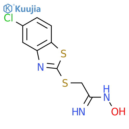 ETHANIMIDAMIDE, 2-[(5-CHLORO-2-BENZOTHIAZOLYL)THIO]-N-HYDROXY- structure