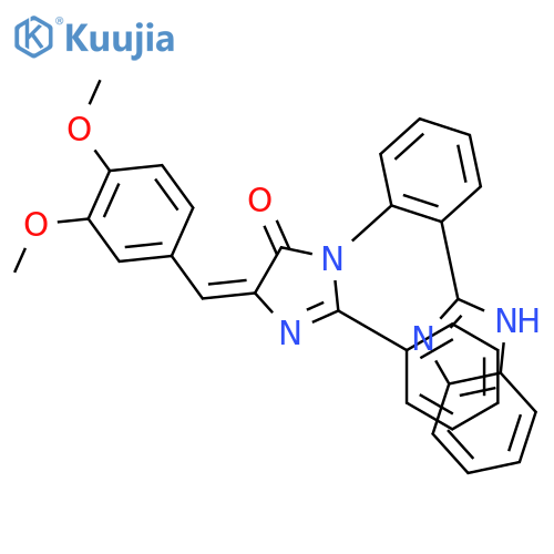 4H-Imidazol-4-one,3-[2-(1H-benzimidazol-2-yl)phenyl]-5-[(3,4-dimethoxyphenyl)methylene]-3,5-dihydro-2-phenyl- structure