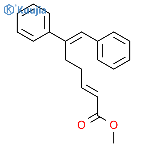 2,6-Heptadienoic acid, 6,7-diphenyl-, methyl ester structure