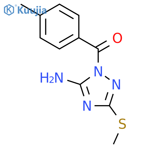 1H-1,2,4-Triazol-5-amine, 1-(4-methylbenzoyl)-3-(methylthio)- structure