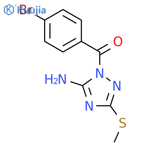 1H-1,2,4-TRIAZOL-5-AMINE, 1-(4-BROMOBENZOYL)-3-(METHYLTHIO)- structure