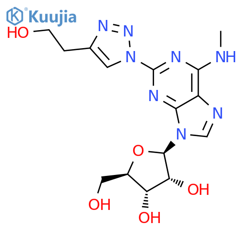Adenosine, 2-[4-(2-hydroxyethyl)-1H-1,2,3-triazol-1-yl]-N-methyl- structure