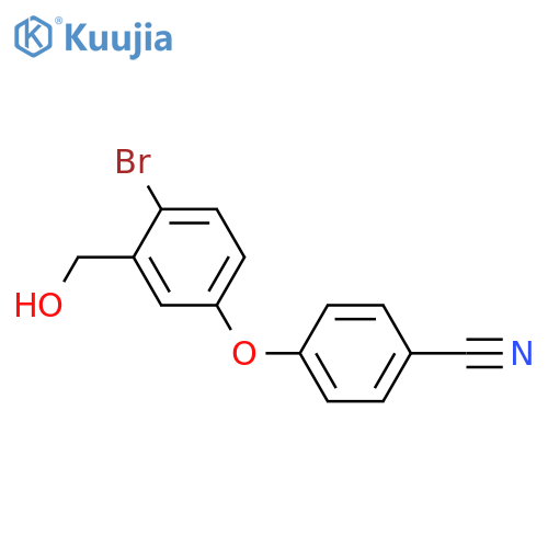 4-(4-Bromo-3-(hydroxymethyl)phenoxy)benzonitrile structure