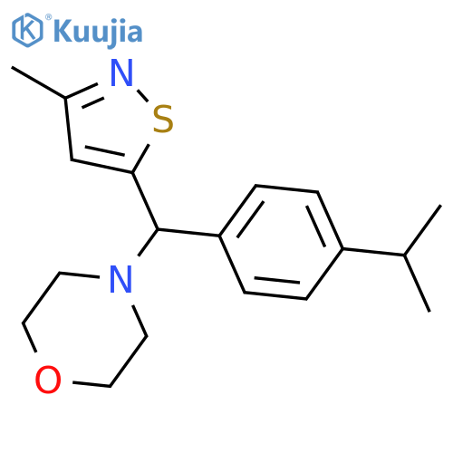 Morpholine, 4-[[4-(1-methylethyl)phenyl](3-methyl-5-isothiazolyl)methyl]- structure