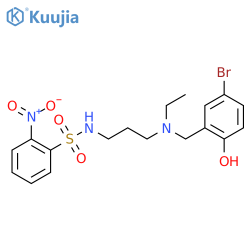 Benzenesulfonamide,N-[3-[[(5-bromo-2-hydroxyphenyl)methyl]ethylamino]propyl]-2-nitro- structure