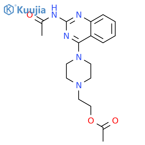 Acetamide, N-[4-[4-[2-(acetyloxy)ethyl]-1-piperazinyl]-2-quinazolinyl]- structure