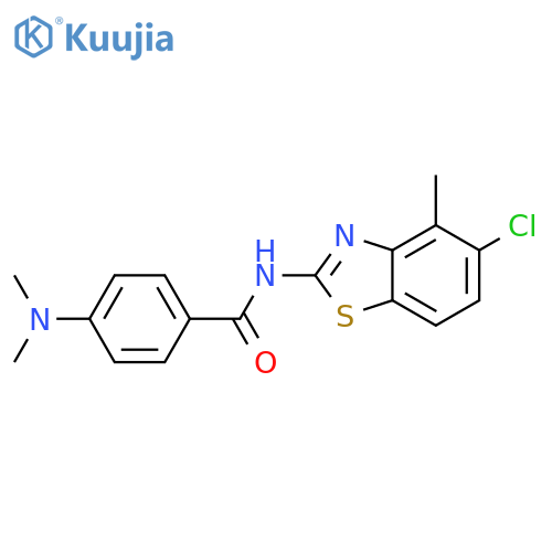 N-(5-chloro-4-methyl-1,3-benzothiazol-2-yl)-4-(dimethylamino)benzamide structure