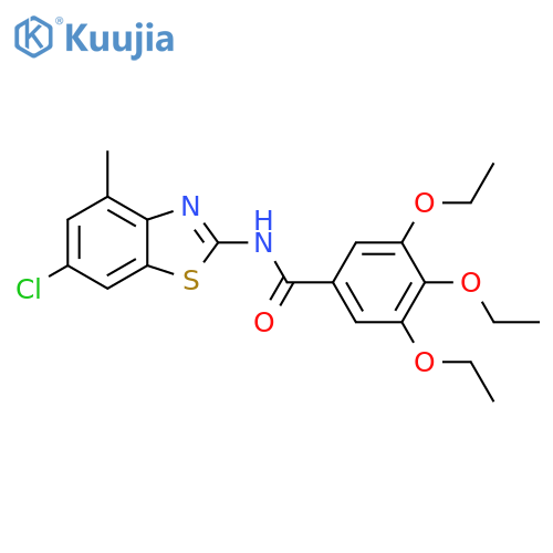N-(6-chloro-4-methyl-1,3-benzothiazol-2-yl)-3,4,5-triethoxybenzamide structure