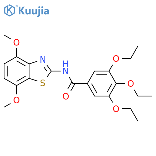 N-(4,7-dimethoxy-1,3-benzothiazol-2-yl)-3,4,5-triethoxybenzamide structure