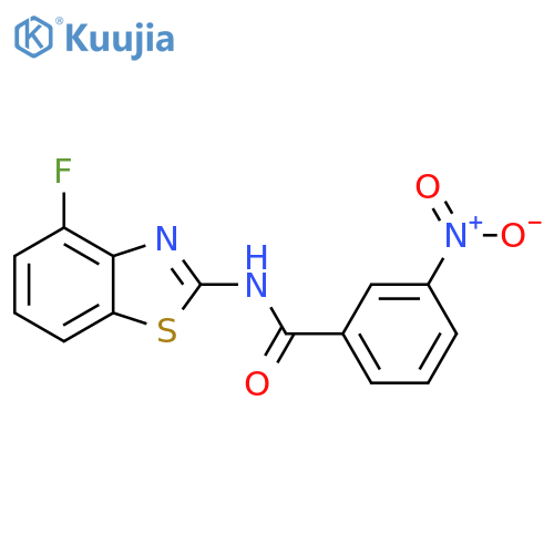 N-(4-fluoro-1,3-benzothiazol-2-yl)-3-nitrobenzamide structure